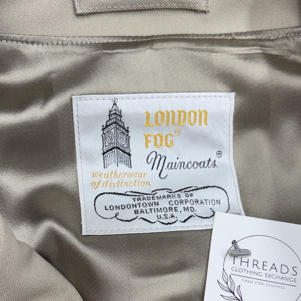Vintage London Fog Maincoat Men's Khaki Trench Coat - Picture 11 of 11
